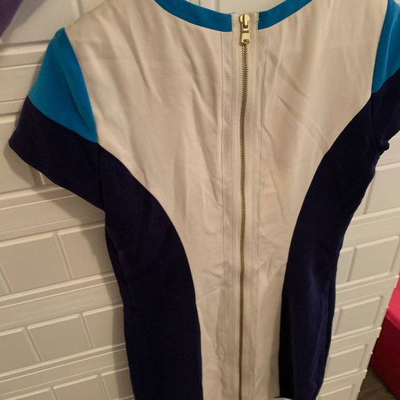 Club Monaco colorblocking zipper dress size 8 - Picture 2 of 5